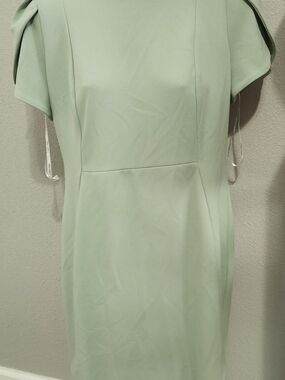 Calvin Klein Mint Green Midi Sheath Dress